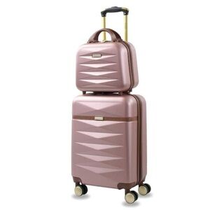 Rose Gold 2 piece Puiche Elegant Pink Luggage Set
